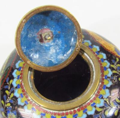 A 20thC Chinese cloisonné bowl and cover - 5