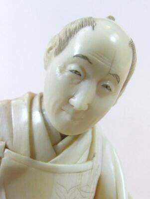 A Taisho period Japanese ivory figure group - 6