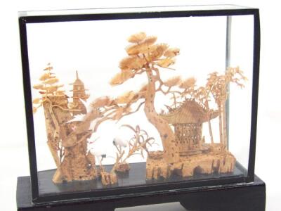 Three various cork dioramas - 3