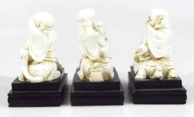 Three polished figures of Buddha - 2