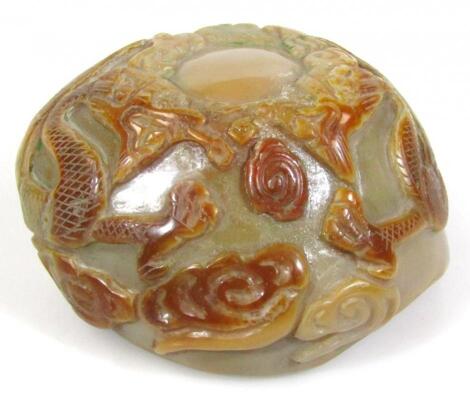 A 20thC polished agate carving