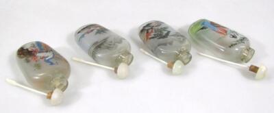 Three Japanese reverse glass snuff bottles - 4