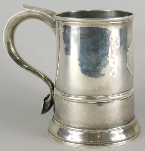 A George III silver tankard by William Grundy