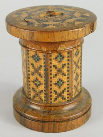 A 19thC Tunbridge Ware string box