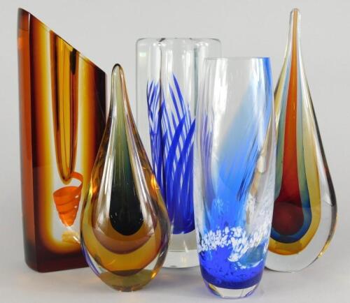 Studio glass vases