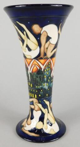 A Moorcroft pottery The Athletes pattern vase