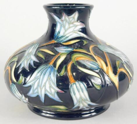 A Moorcroft pottery Carillon Blue pattern vase