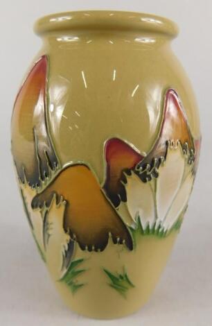 A Moorcroft pottery Magical Toadstool pattern vase