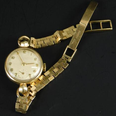 A 1960s Cyma ladies 9ct gold cocktail watch