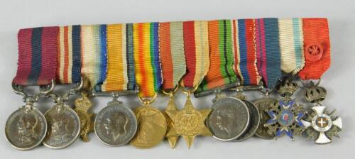 A collection of 12 miniature medals