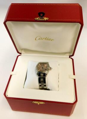 A lady's Cartier Roadster stainless steel wristwatch