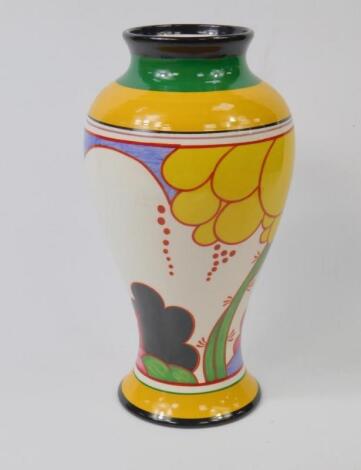 A Wedgwood Clarice Cliff Collection baluster vase