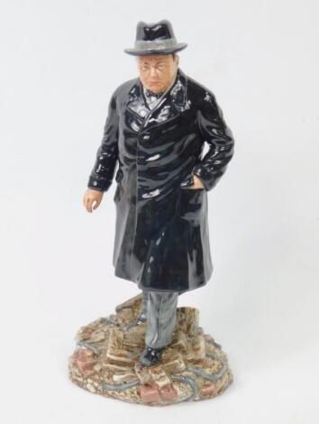 A Royal Doulton figure modelled as Winston S Churchill HN3433