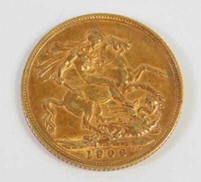 An Edward VII gold sovereign 1906 - 2