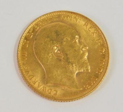 An Edward VII gold sovereign 1906