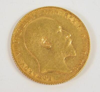 An Edward VII gold sovereign 1908