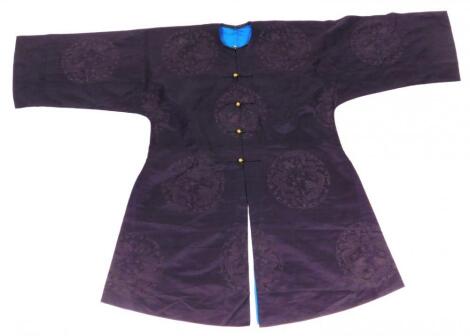 A Chinese Qing period silk Jifu robe