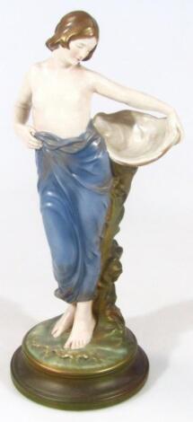 A 20thC Crown Devon Fieldings Art Nouveau design figure group