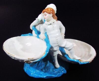 A late 19thC Royal Worcester porcelain table condiment set - 2