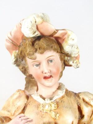 A 19thC Continental bisque porcelain figure of a lady - 4