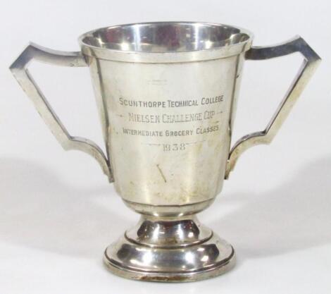 A George V silver two handle trophy