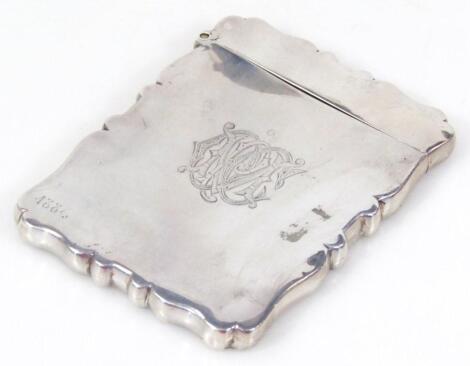 A Victorian silver card case