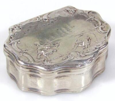 A late 19thC silver gilt snuff box