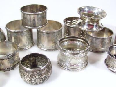 Various silver napkin rings - 3