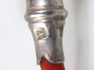 A Victorian silver child's rattle - 2