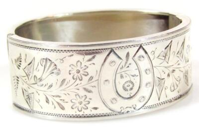 A Victorian silver bangle