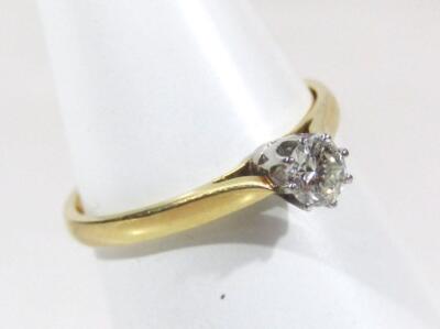 An 18ct gold diamond solitaire ring - 2