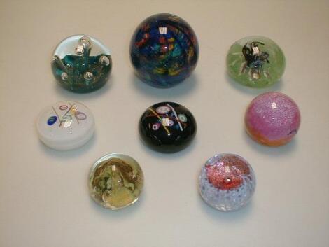 Paperweights, Caithness - Sea Dance, Lacemaker, Dinosaur, Noughts