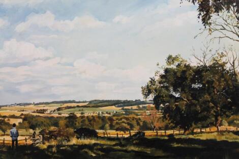 ‡Terry Shelbourne (b 1930). Lincolnshire landscape