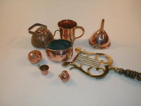 A 19thC copper funnel