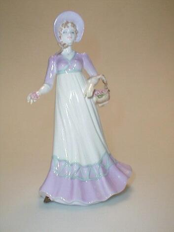 A Coalport figure, Jane Bennett, from the Past Times Collection, no 100/5000