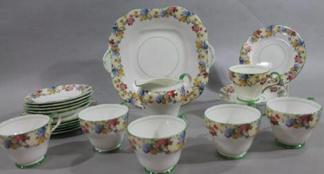 A mid 20thC Aynsley part tea service