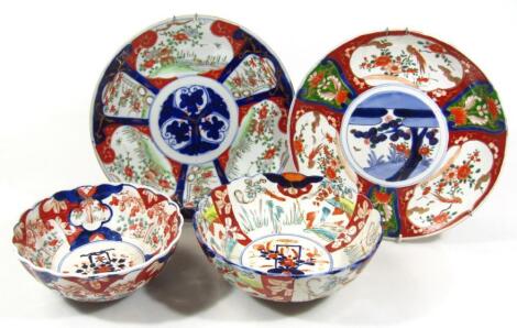 Various Japanese Meiji period Imari pottery