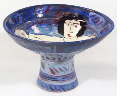 A 20thC Karen Atherley pottery bowl