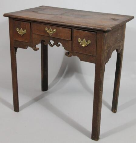 An 18thC oak low boy