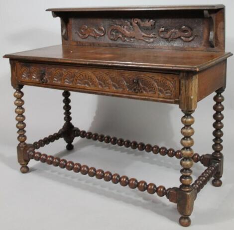 A 19thC oak serving table