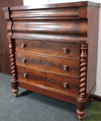 A Victorian mahogany Scottish chest