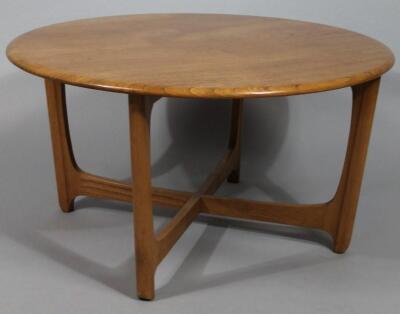 A modern Ercol light elm finish coffee table