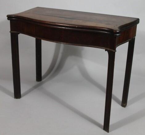 A very early 19thC mahogany Chippendale design side table