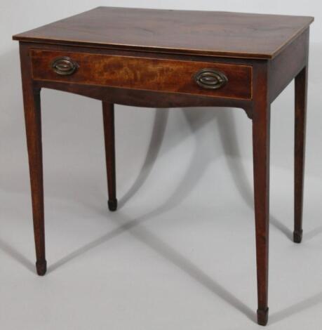 A 19thC mahogany side table