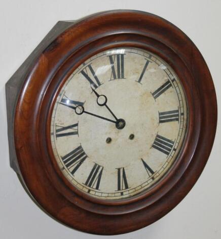 An early 20thC mahogany cased wall clock