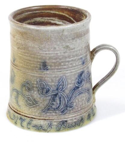 A salt glazed tankard