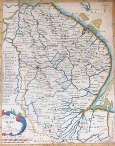 After Robert Morden. Map of Lincolnshire