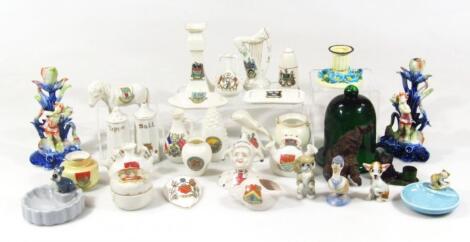 Various miniature souvenir crested and other china