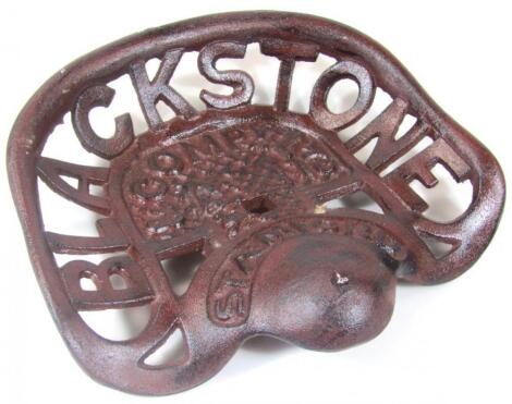 A reproduction Blackstone Stamford tractor seat