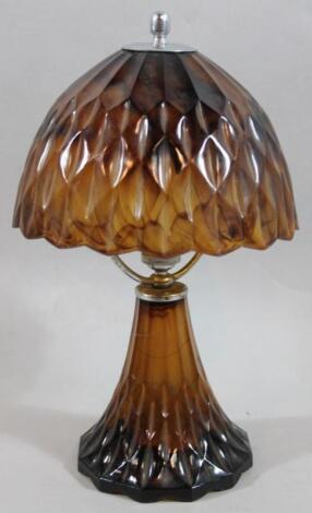 A mid 20thC Davidson style Art Deco table lamp